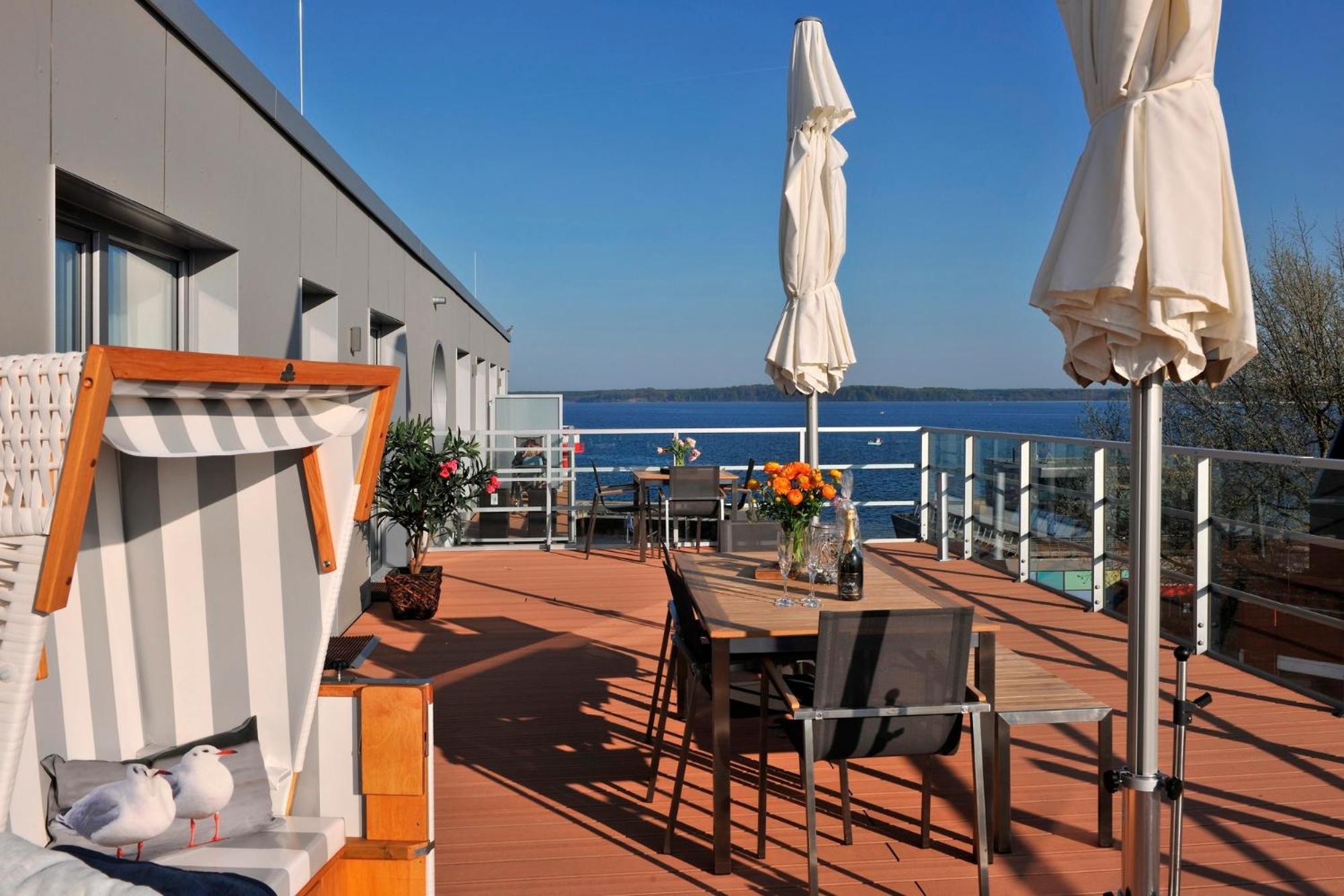 Apartmenthaus Hafenspitze: Seaside Terrace With Views * Eckernfoerde